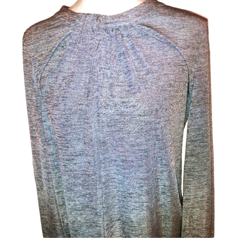 Gray Silver Metallic Tunic M